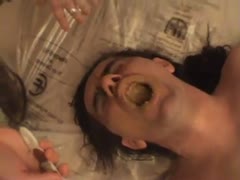 The mischievous man was made to eat his girlfriend's feces.
